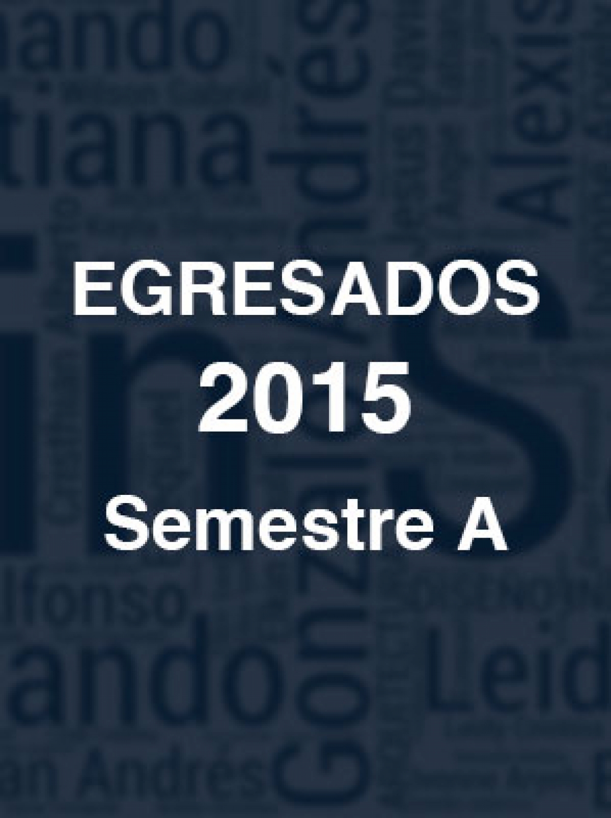 Estudiantes graduados Facultad de Artes 2015